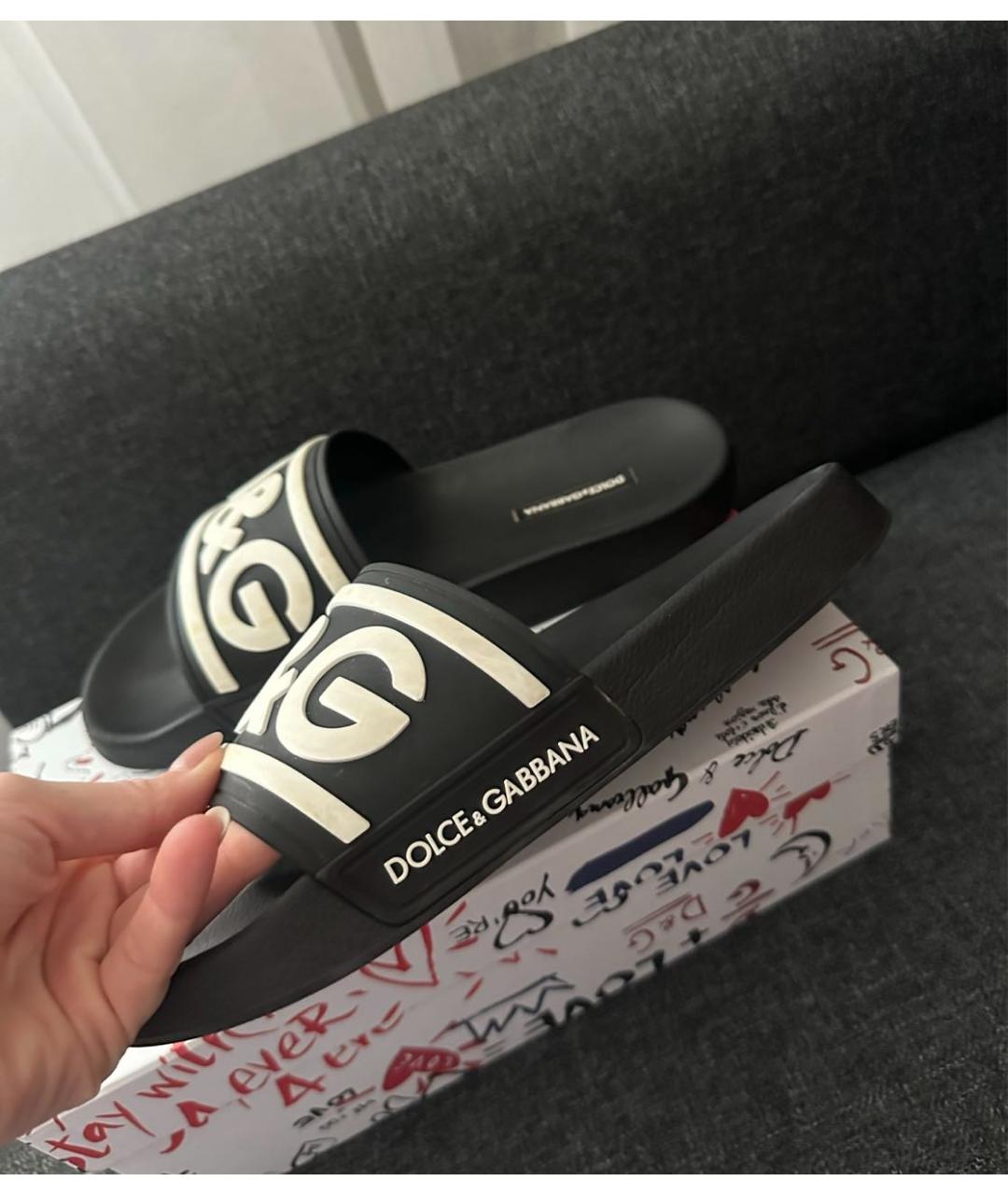 DOLCE&GABBANA Мульти шлепанцы, фото 4