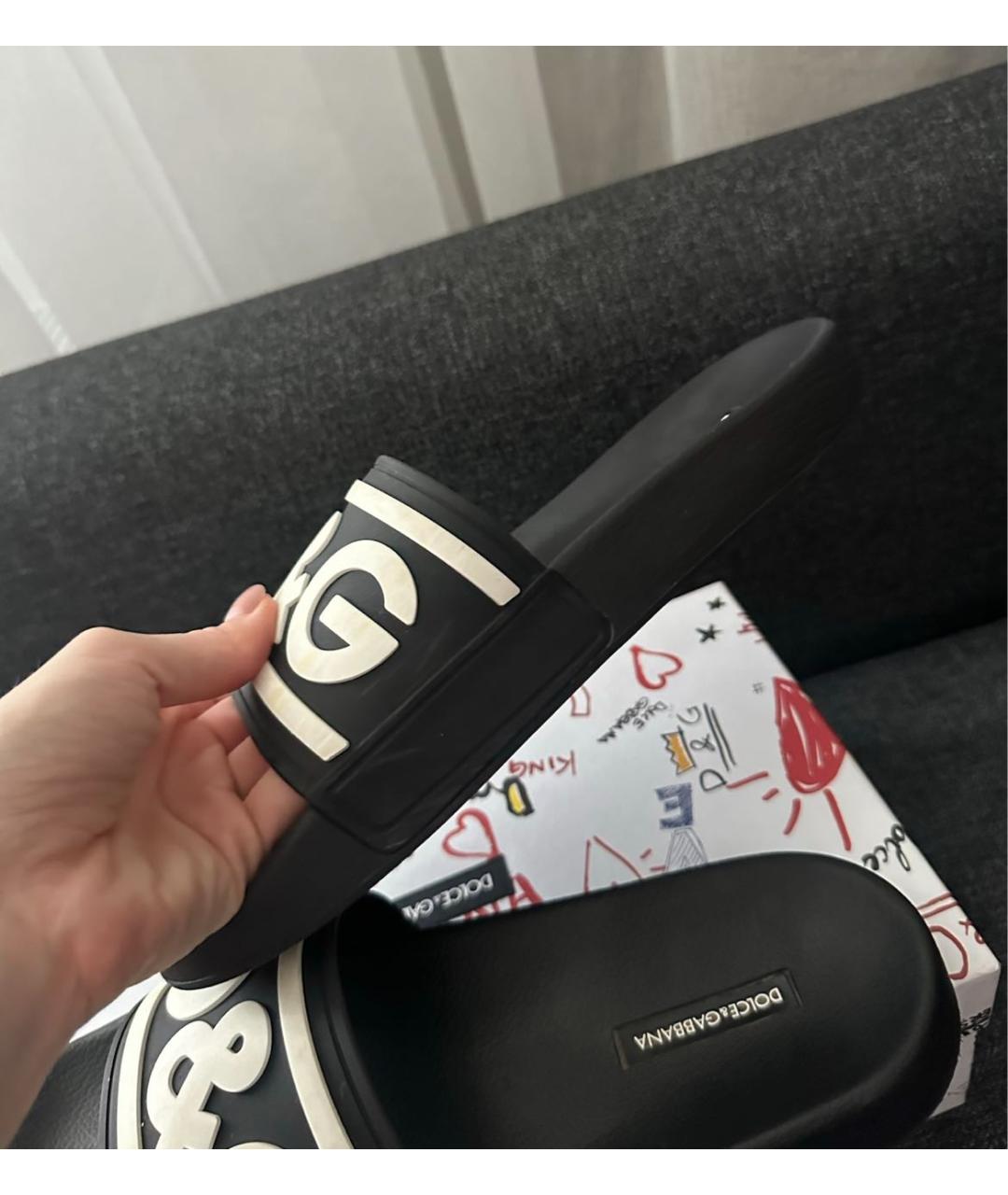 DOLCE&GABBANA Мульти шлепанцы, фото 6