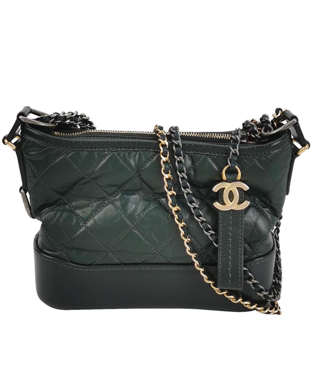 CHANEL Зеленая кожаная сумка через плечо, фото 9