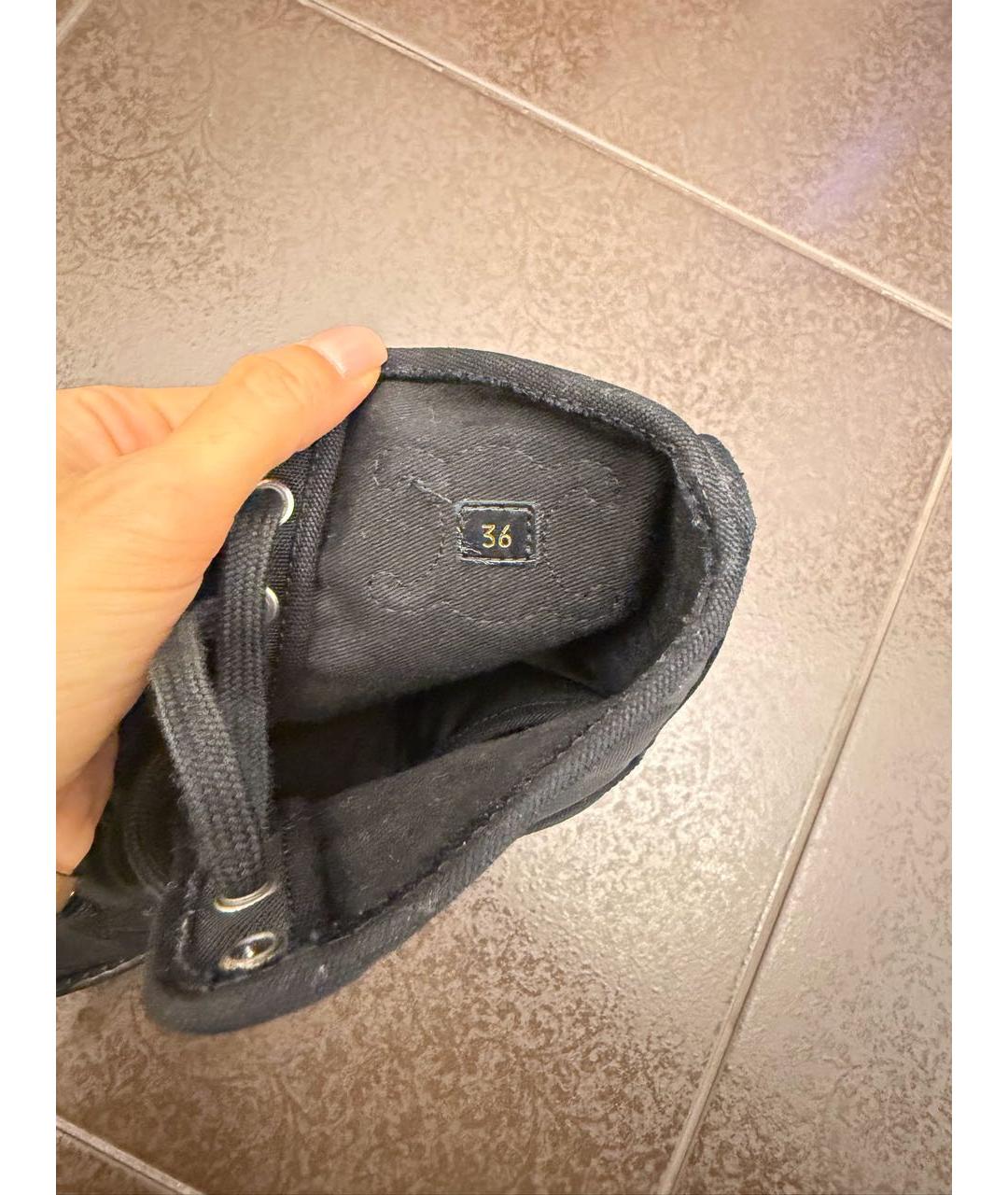 CELINE Черные текстильные ботинки, фото 7