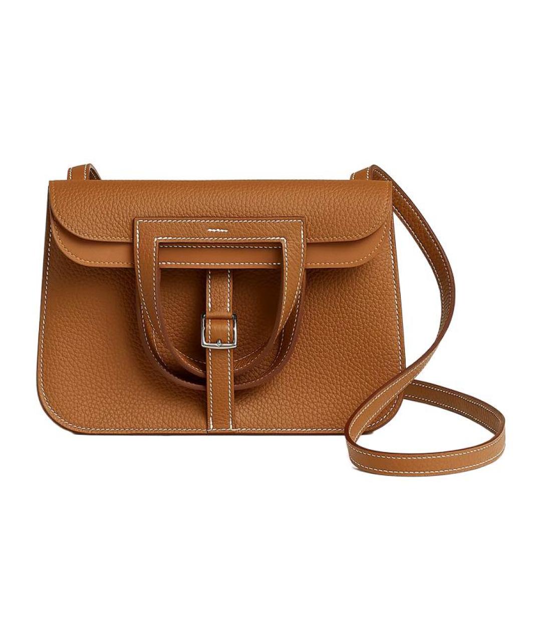 HERMES Коричневая кожаная сумка через плечо, фото 1