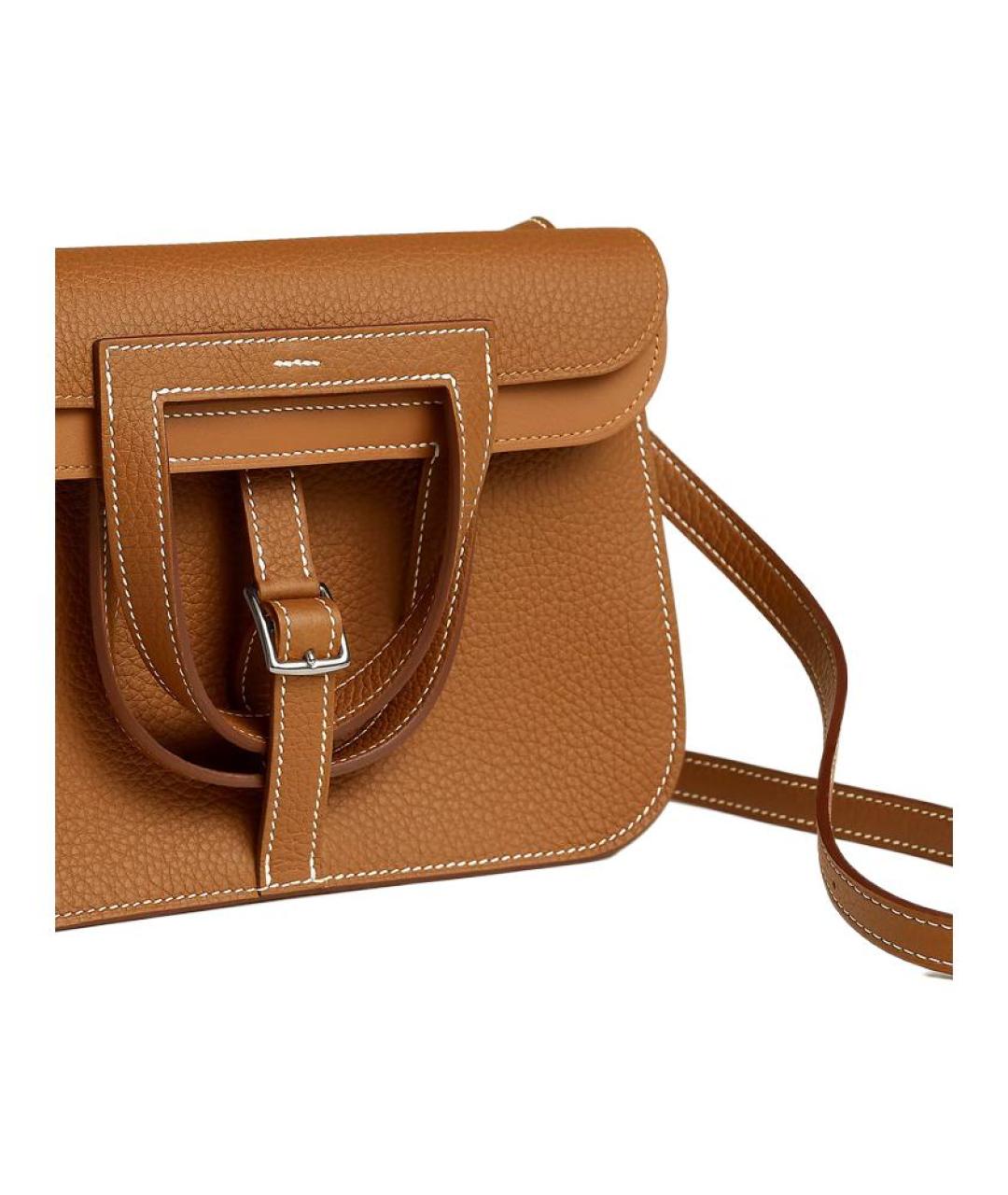 HERMES Коричневая кожаная сумка через плечо, фото 4