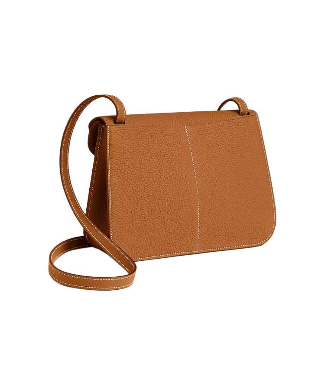 HERMES Коричневая кожаная сумка через плечо, фото 3