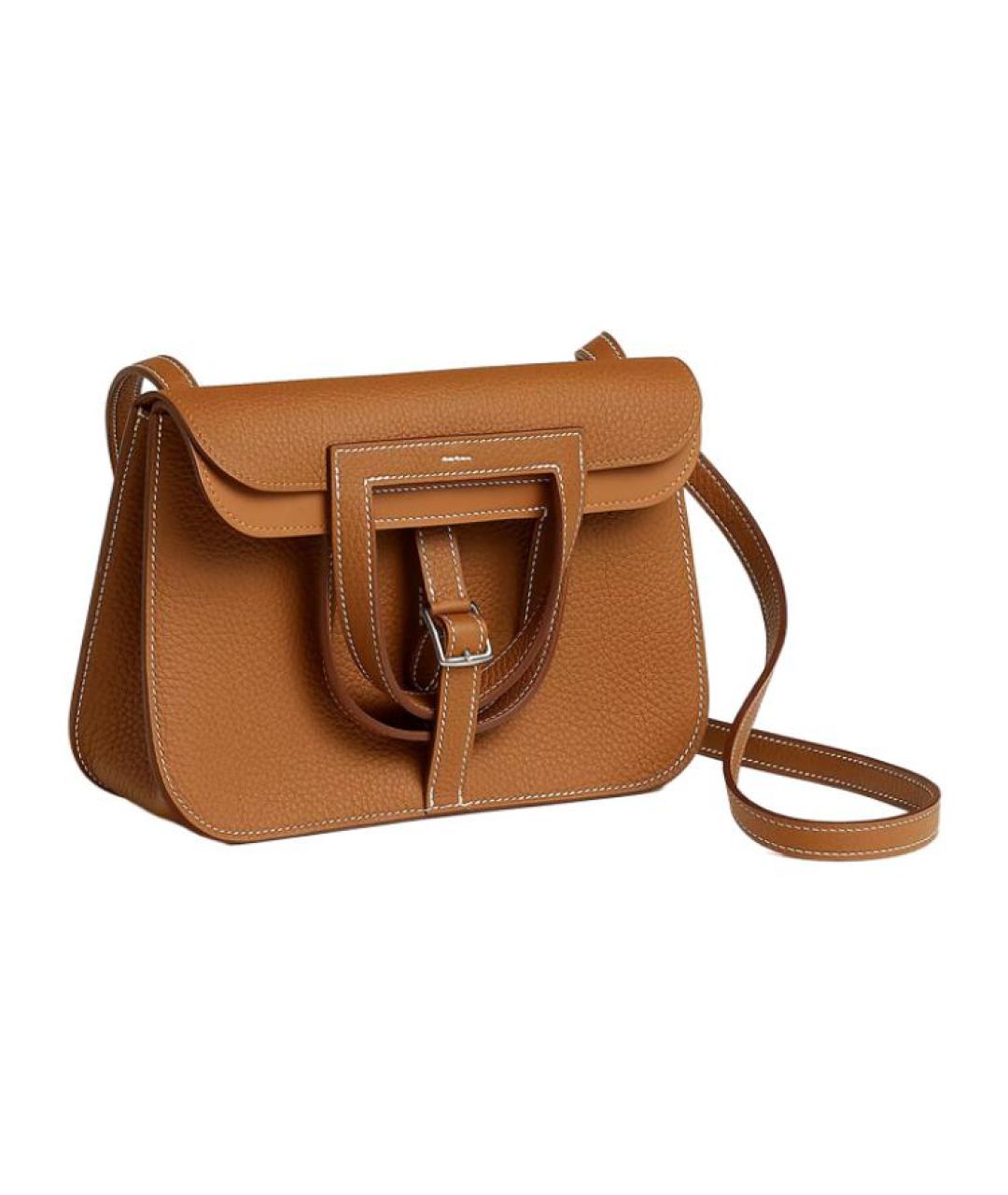 HERMES Коричневая кожаная сумка через плечо, фото 2