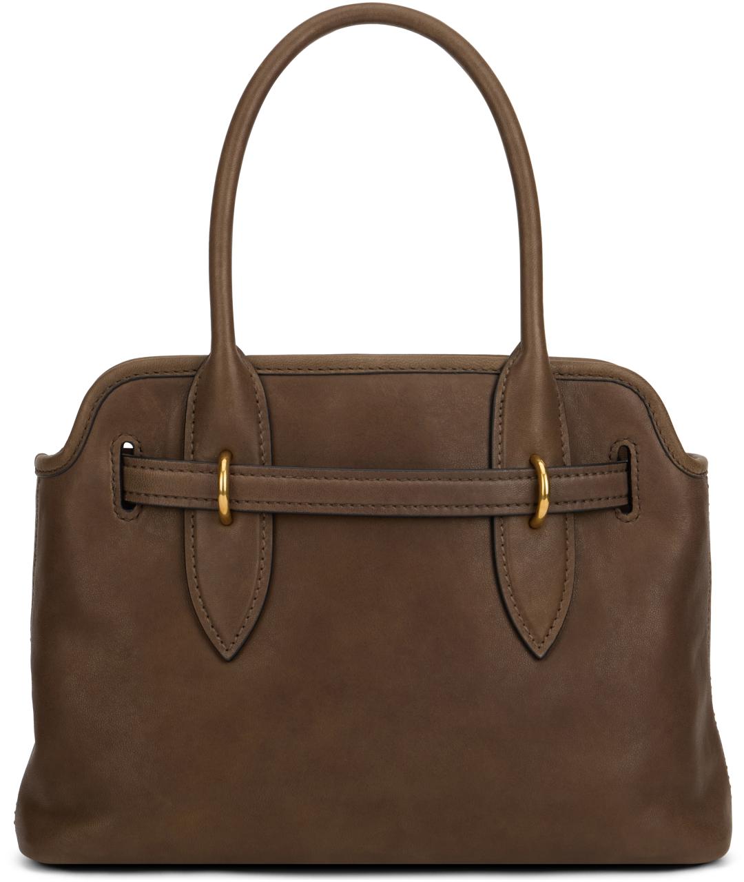 MIU MIU Коричневая кожаная сумка тоут, фото 4