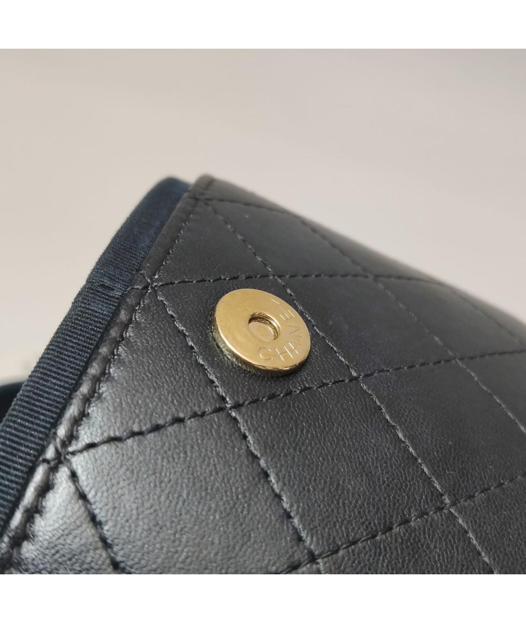 CHANEL Черная кожаная сумка через плечо, фото 8