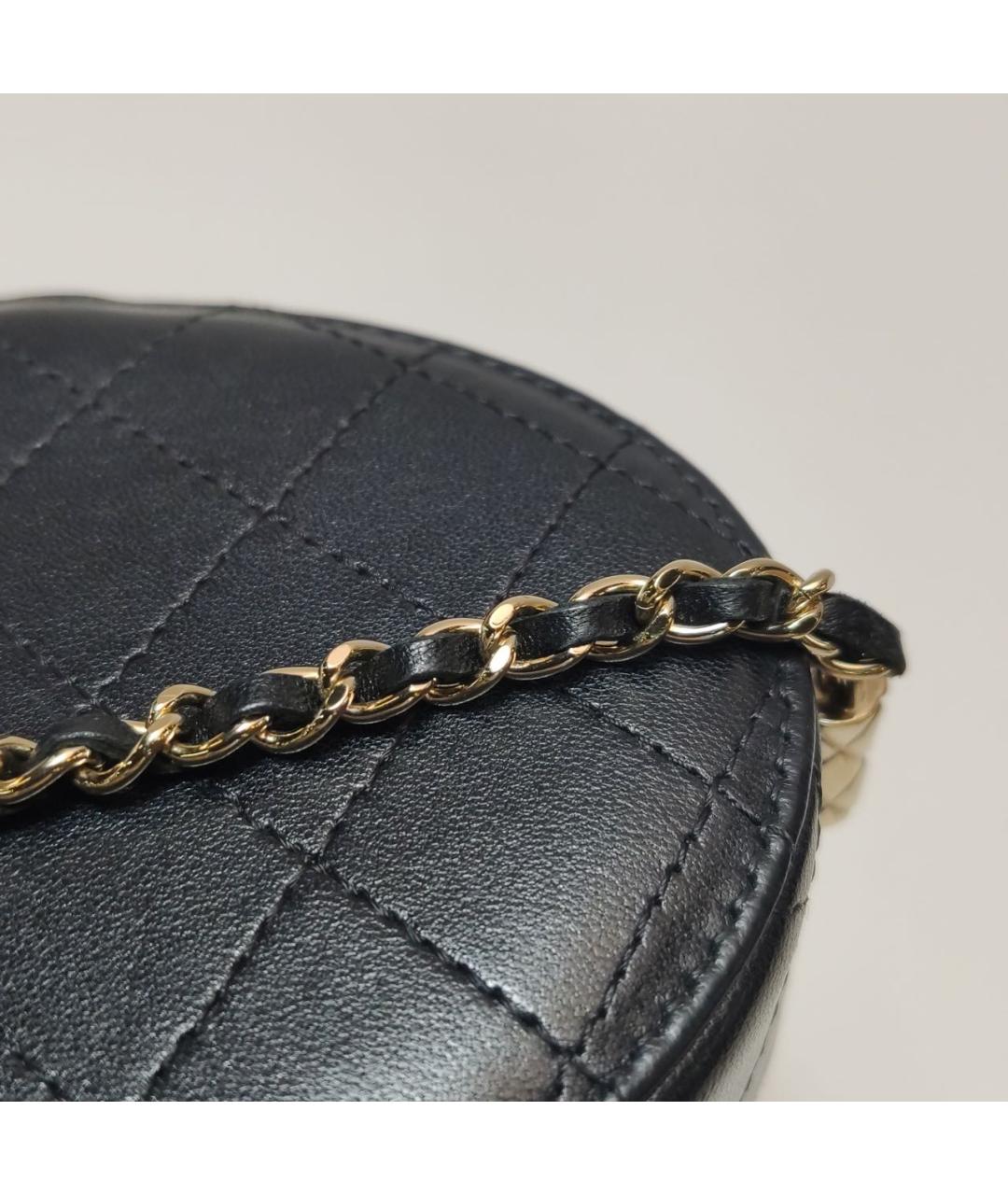 CHANEL Черная кожаная сумка через плечо, фото 7