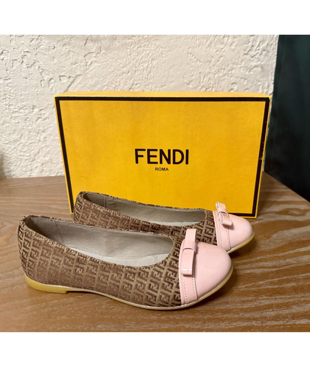 FENDI Мульти текстильные балетки, фото 5