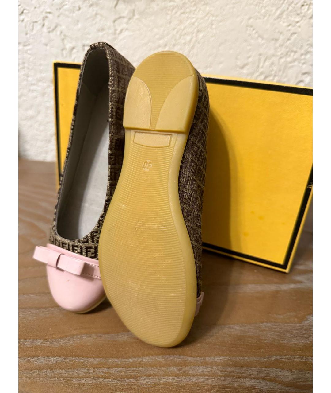 FENDI Мульти текстильные балетки, фото 3