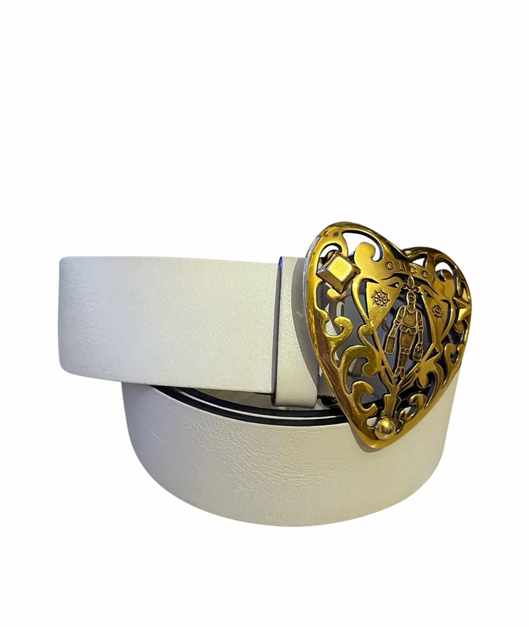 GUCCI Бежевый кожаный ремень, фото 1