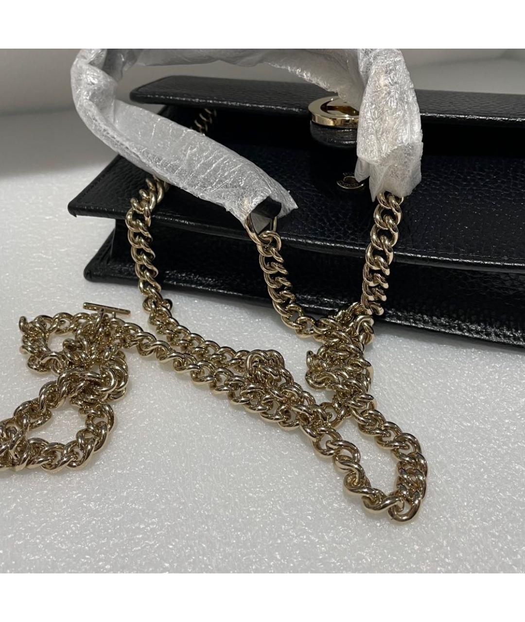 GUCCI Черная кожаная сумка через плечо, фото 8