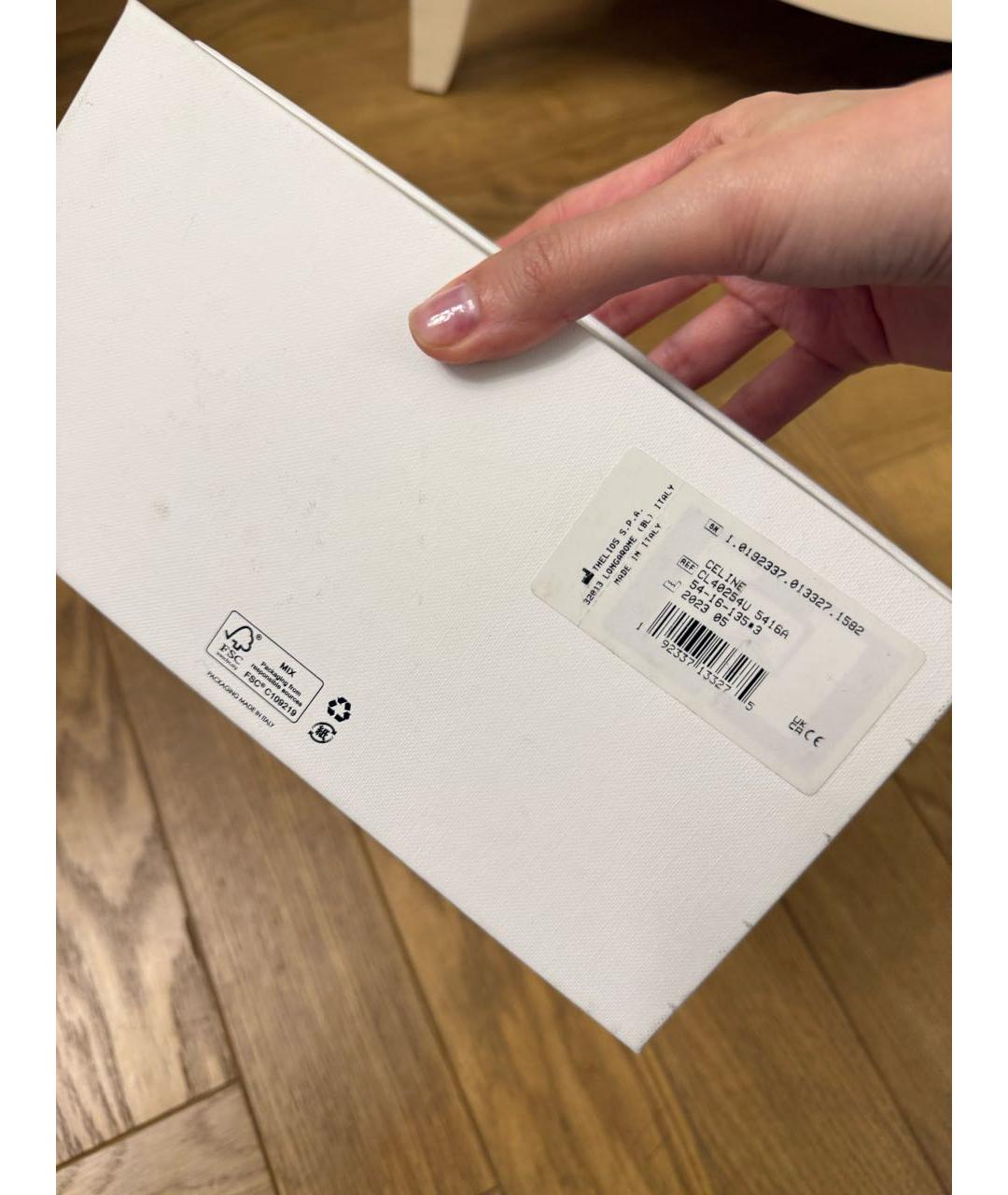 CELINE Серебряные металлические солнцезащитные очки, фото 6