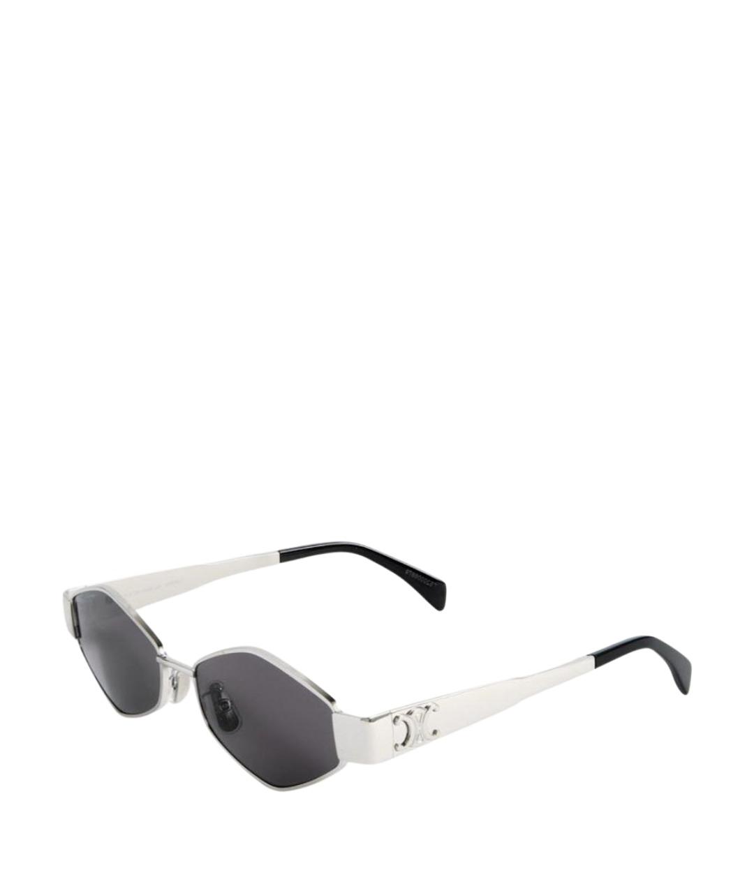 CELINE Серебряные металлические солнцезащитные очки, фото 1