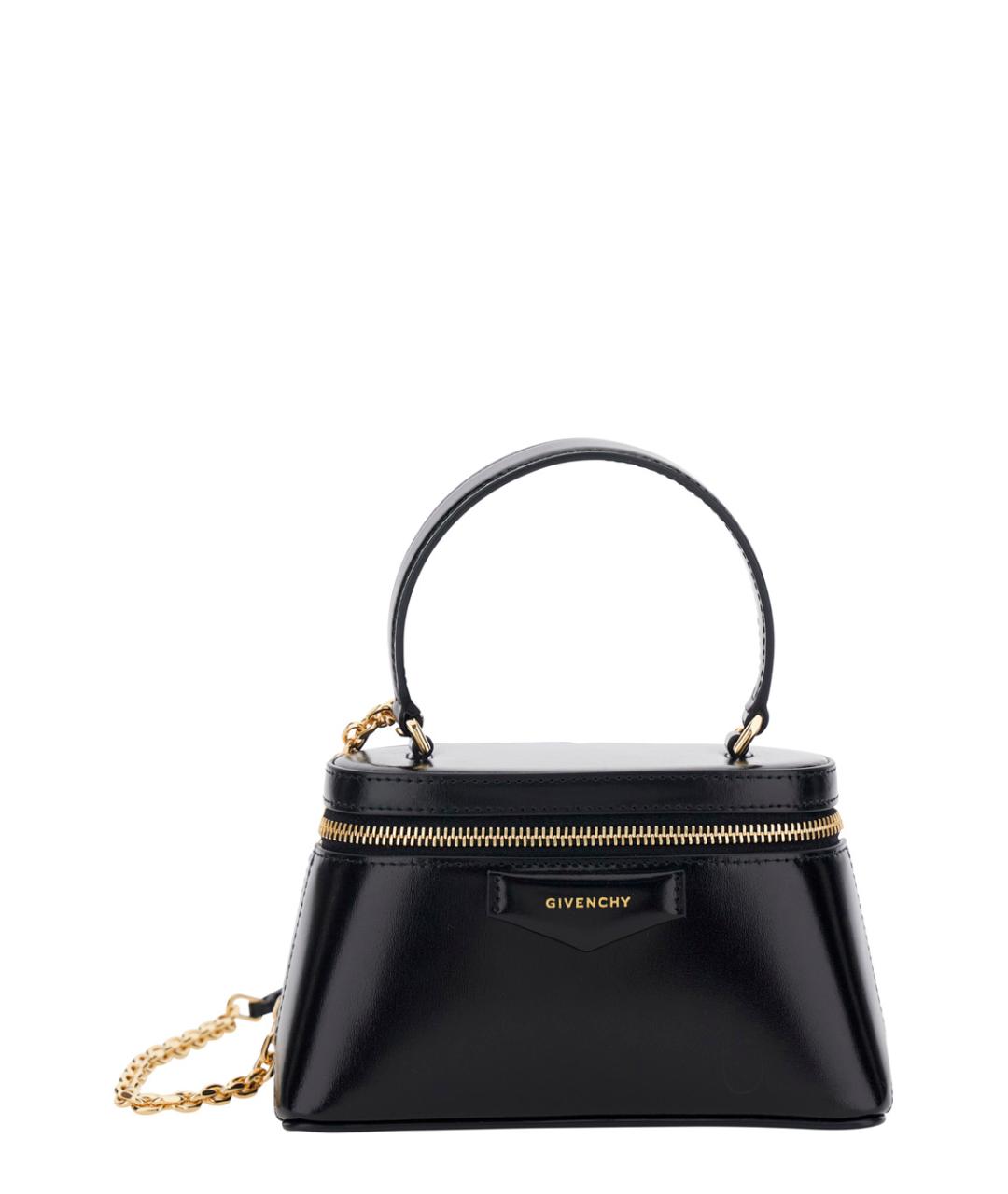 GIVENCHY Черная кожаная сумка с короткими ручками, фото 1