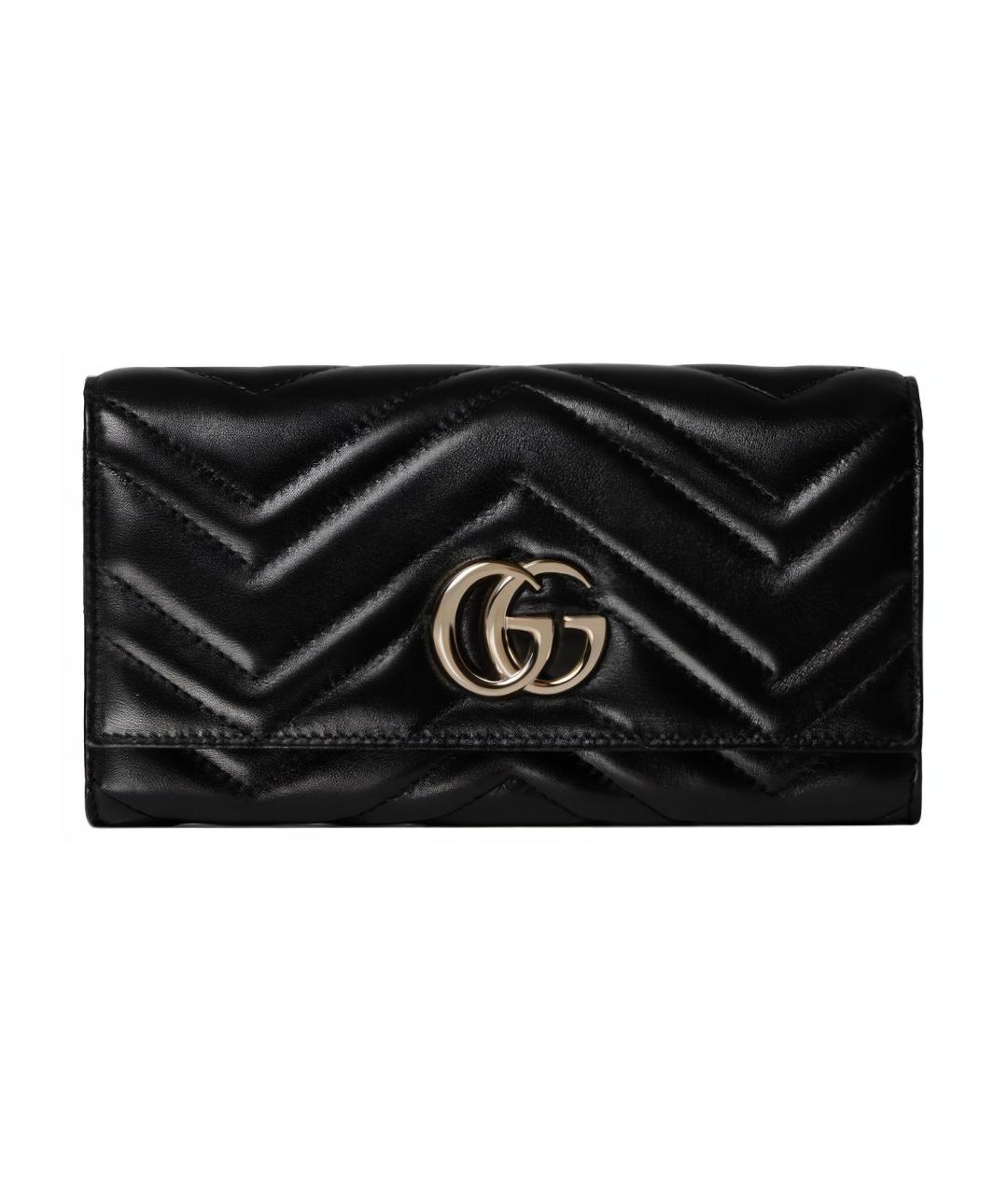 GUCCI Черный кожаный кошелек, фото 1