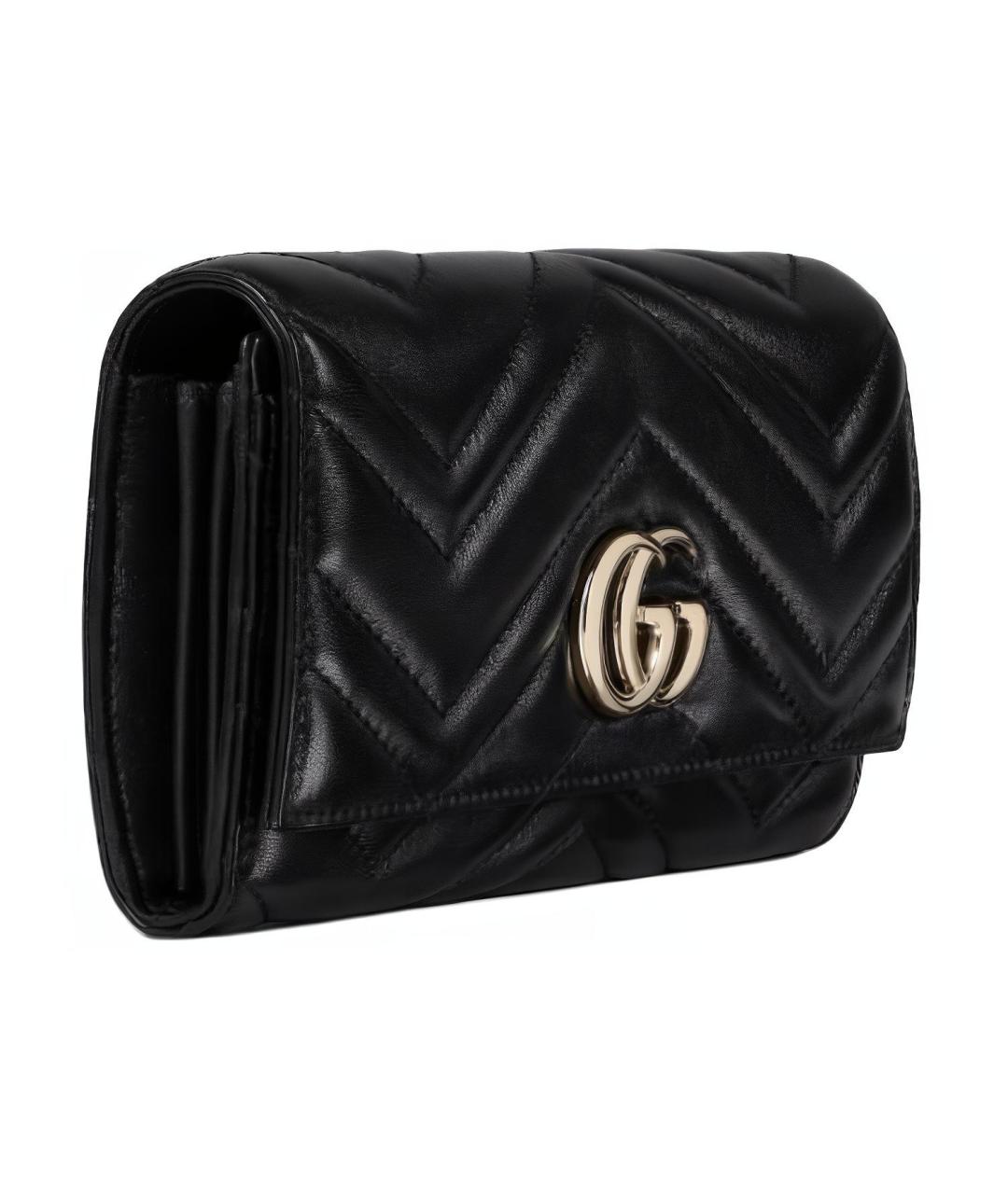 GUCCI Черный кожаный кошелек, фото 2