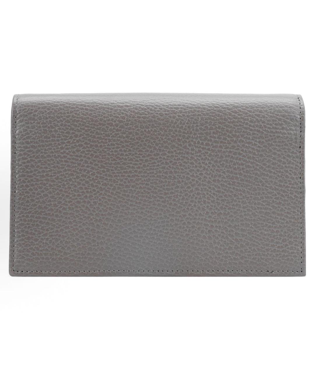 GUCCI Серая кожаная сумка через плечо, фото 2