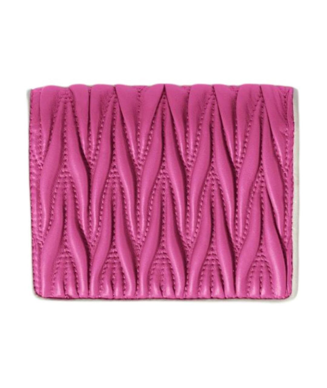 MIU MIU Фуксия кожаный кошелек, фото 3