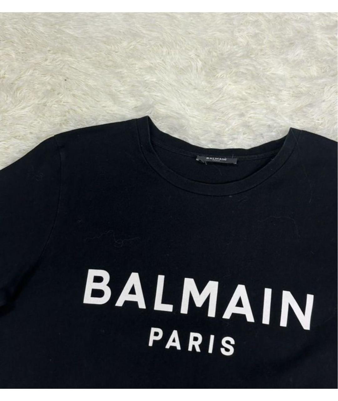 BALMAIN Черная футболка, фото 2