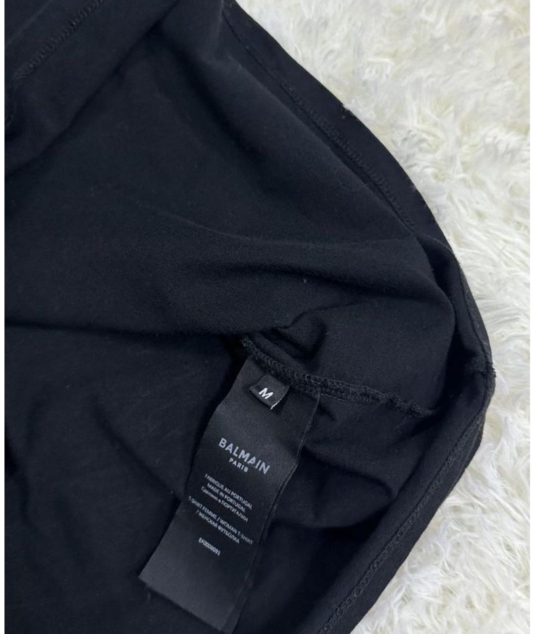 BALMAIN Черная футболка, фото 4