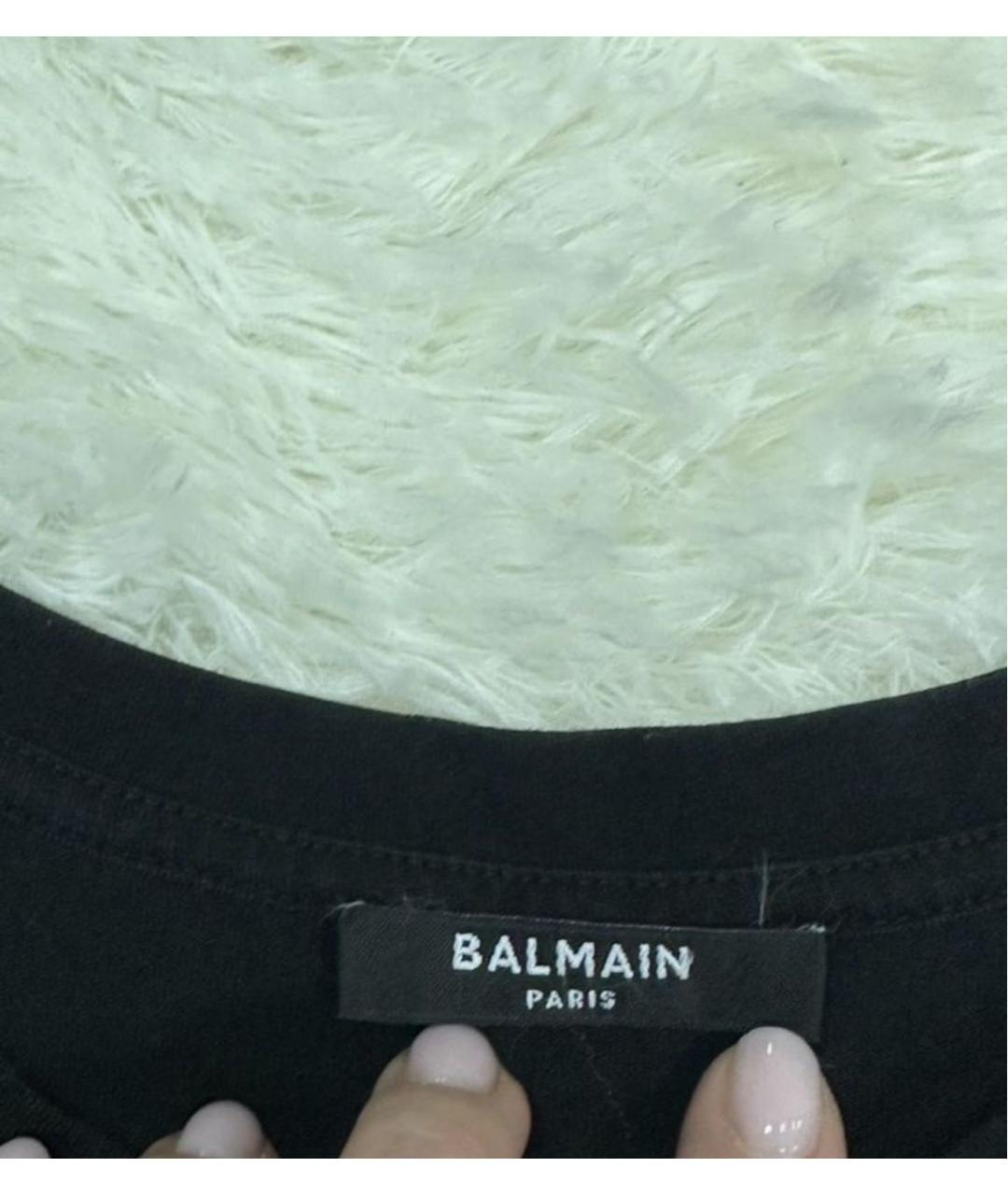BALMAIN Черная футболка, фото 3