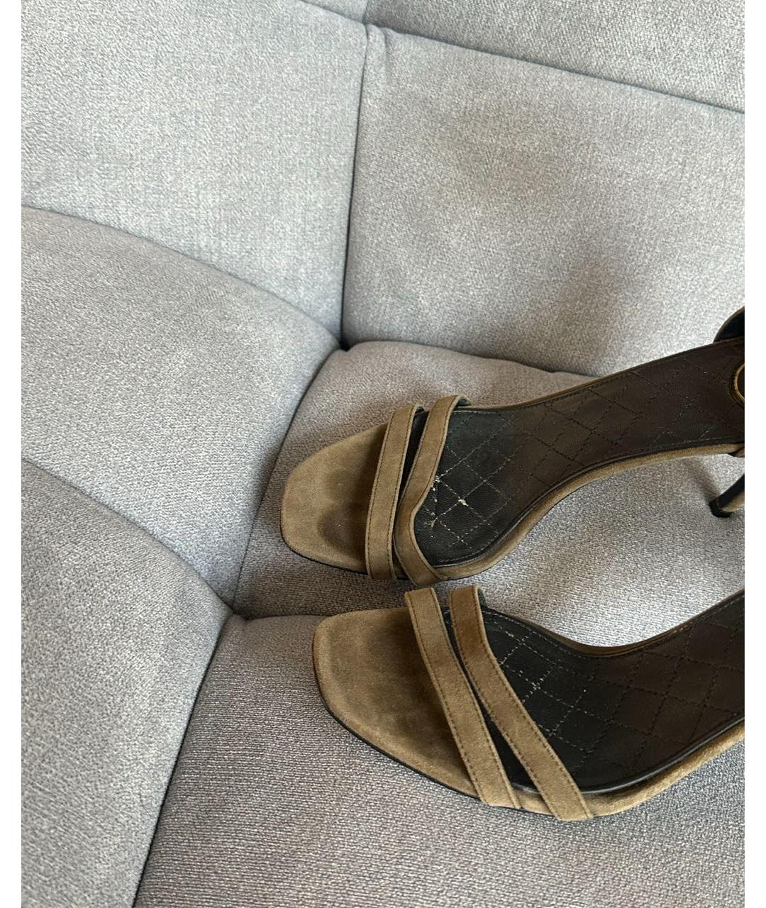 BALMAIN Хаки босоножки, фото 3