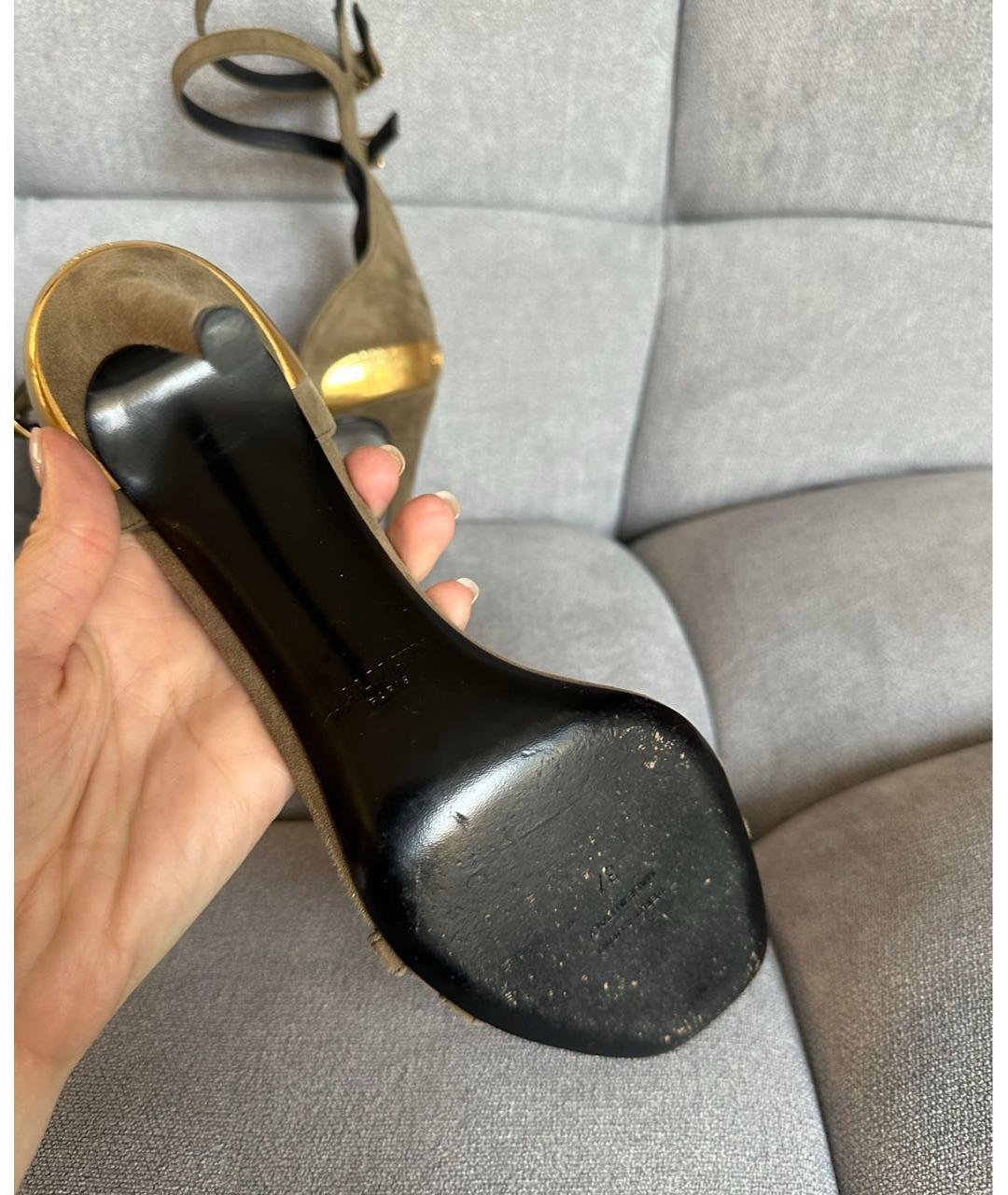 BALMAIN Хаки босоножки, фото 6