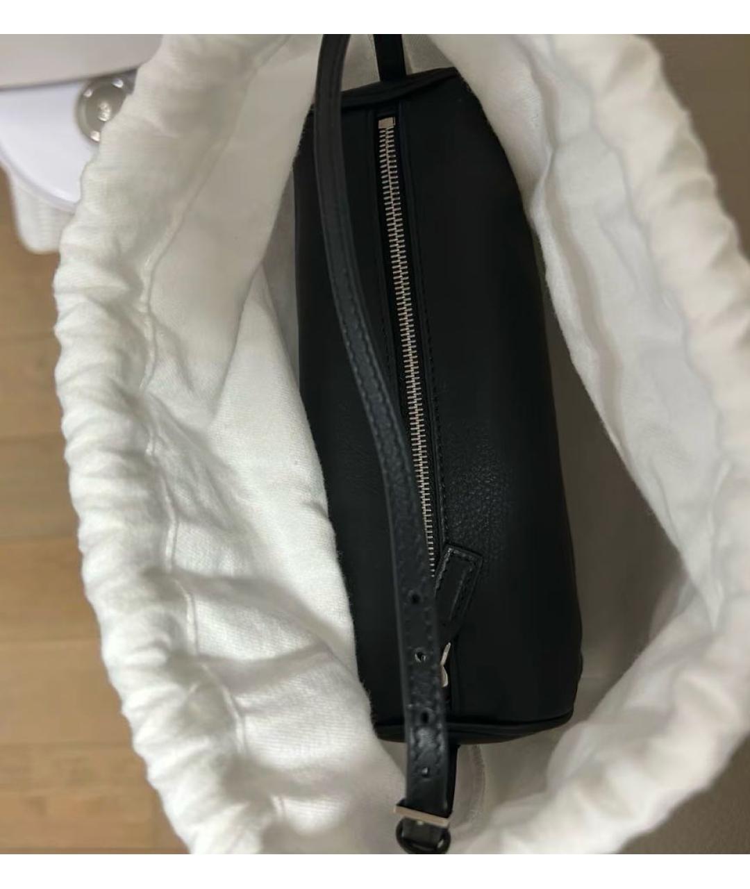 THE ROW Черная кожаная сумка через плечо, фото 7