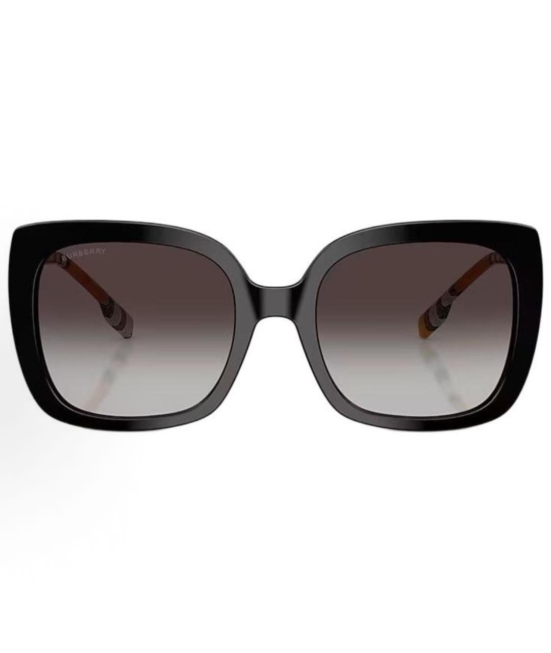 BURBERRY Черные пластиковые солнцезащитные очки, фото 4