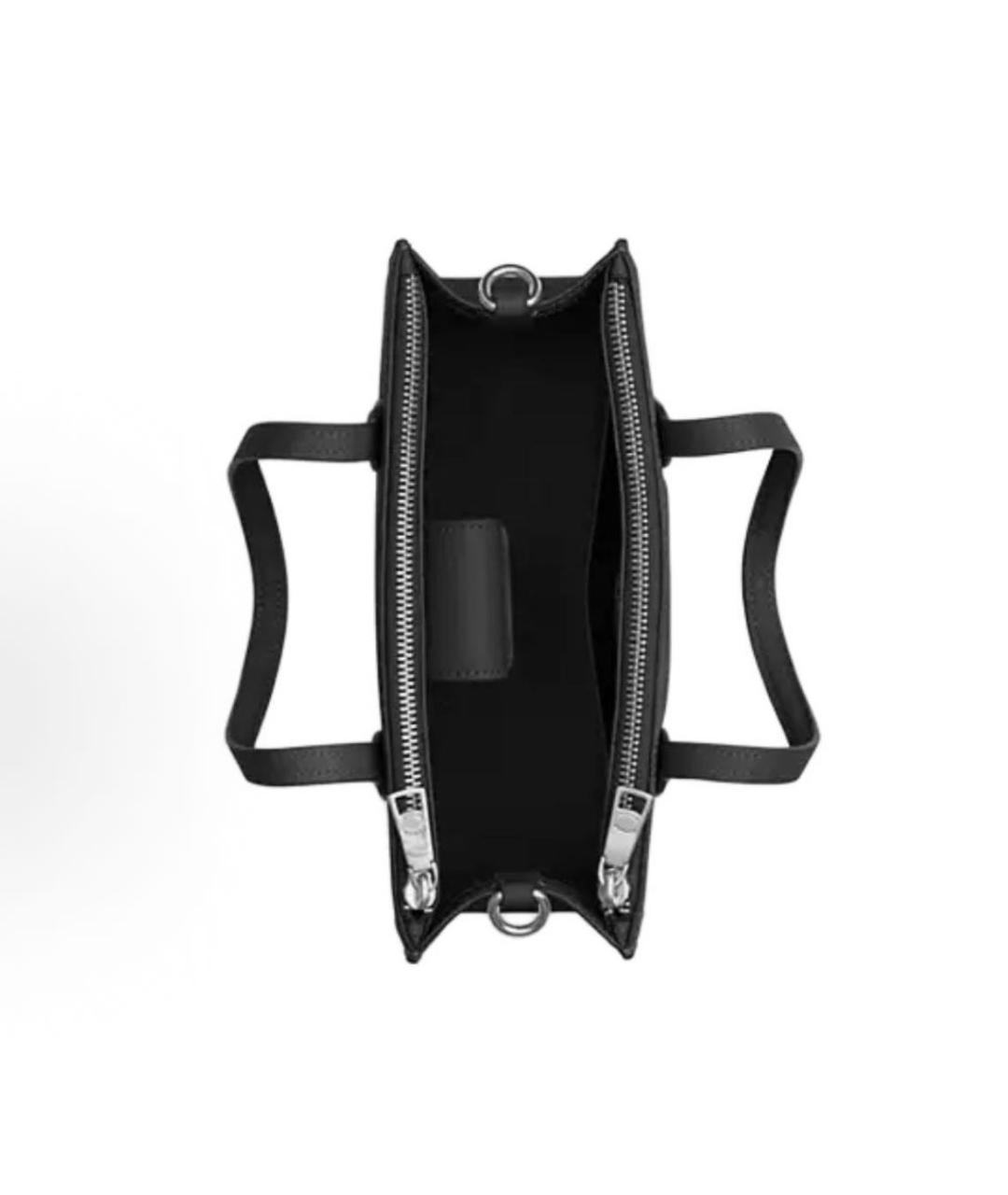 COACH Черная кожаная сумка с короткими ручками, фото 3