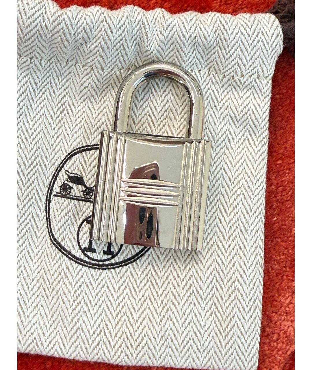 HERMES Бежевая кожаная сумка с короткими ручками, фото 5