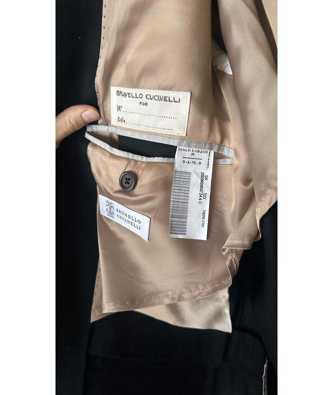 BRUNELLO CUCINELLI Темно-синее кашемировое пальто, фото 3