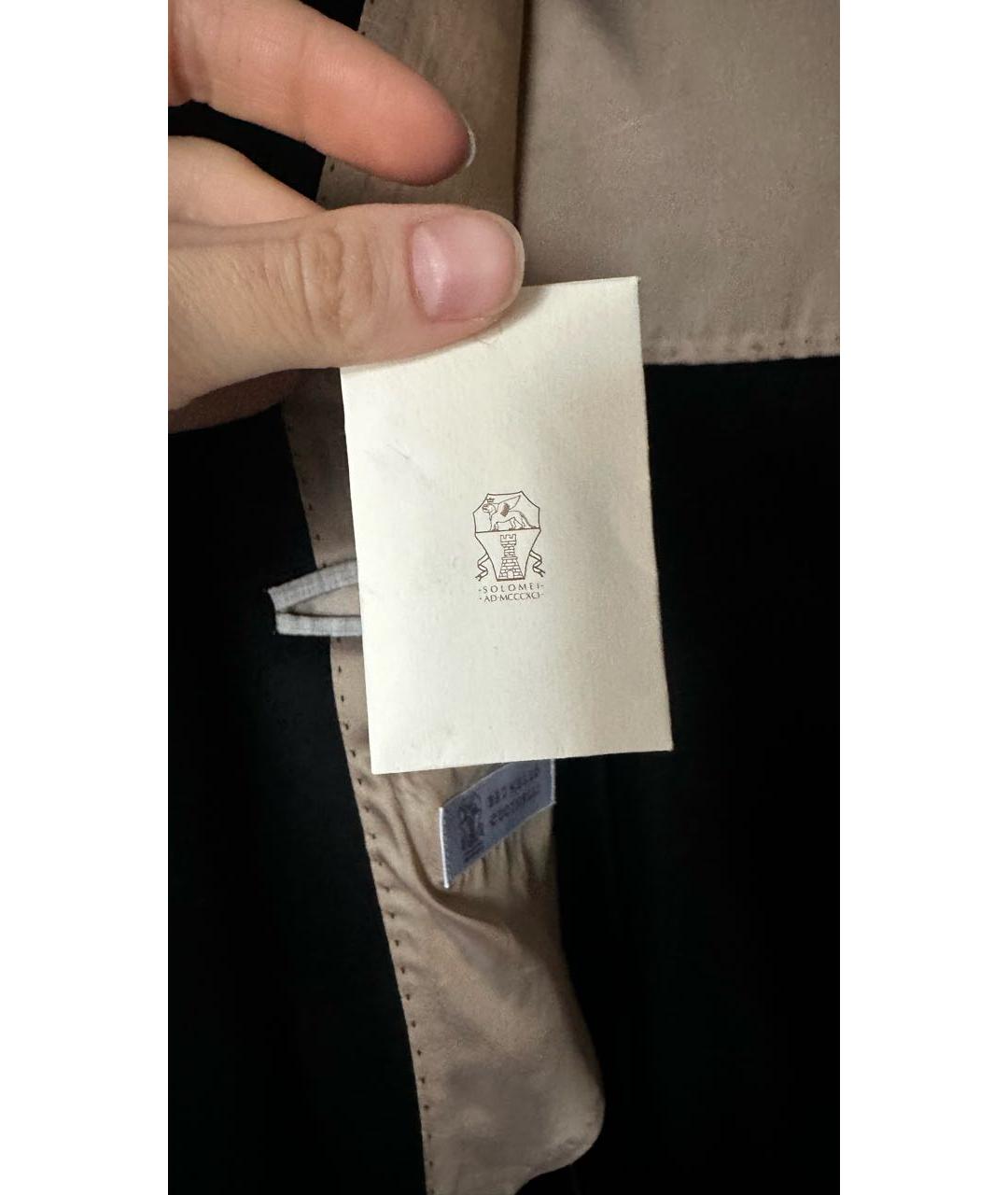 BRUNELLO CUCINELLI Темно-синее кашемировое пальто, фото 6