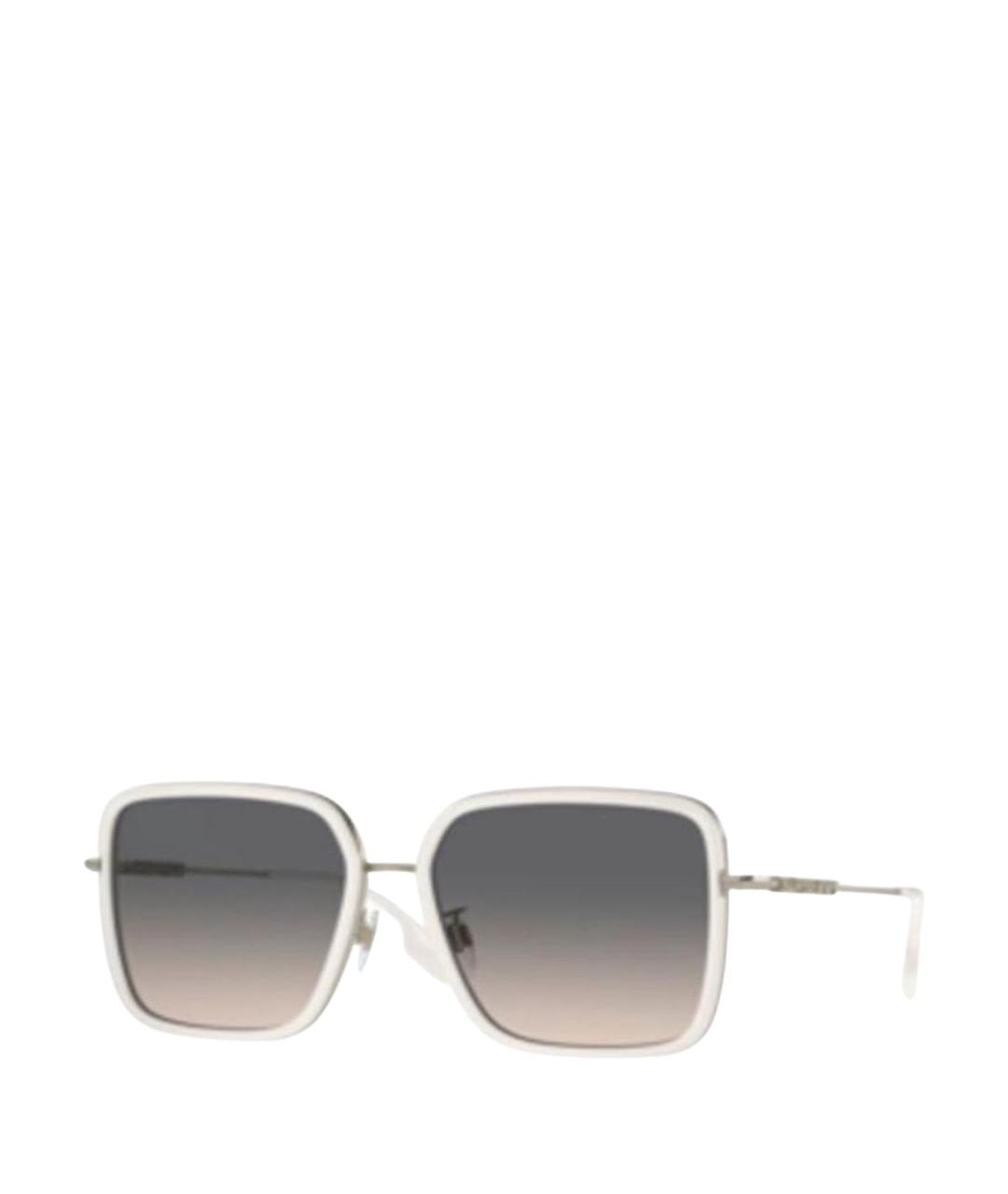 BURBERRY Белые солнцезащитные очки, фото 1