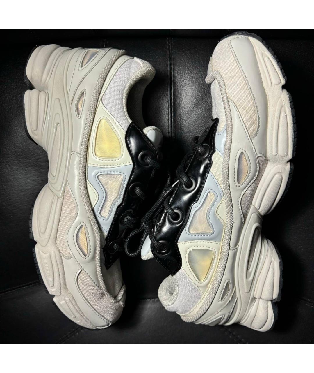 ADIDAS X RAF SIMONS Белые текстильные низкие кроссовки / кеды, фото 3