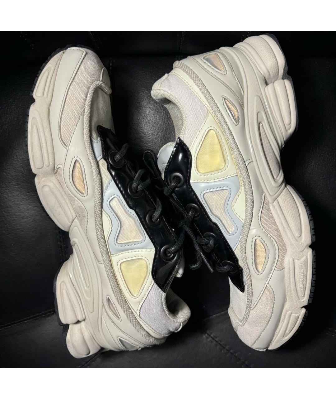 ADIDAS X RAF SIMONS Белые текстильные низкие кроссовки / кеды, фото 4