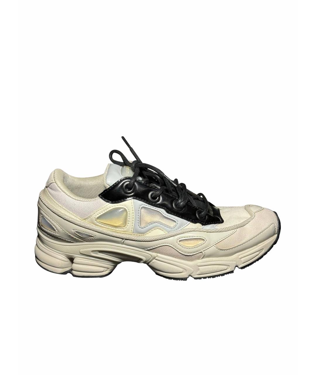 ADIDAS X RAF SIMONS Белые текстильные низкие кроссовки / кеды, фото 1