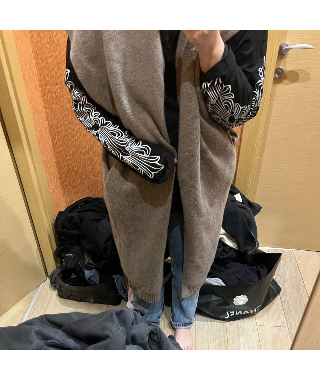 EXTREME CASHMERE Бежевый кашемировый кардиган, фото 7