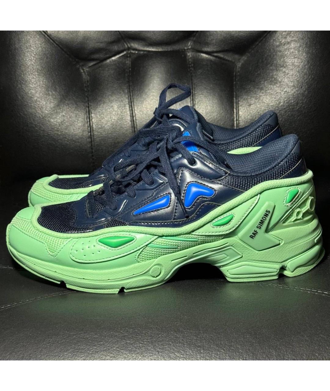 RAF SIMONS Зеленые текстильные низкие кроссовки / кеды, фото 3