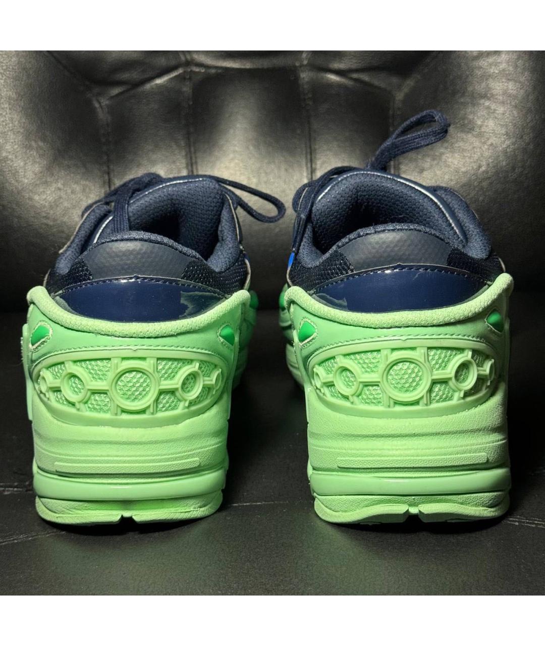 RAF SIMONS Зеленые текстильные низкие кроссовки / кеды, фото 2