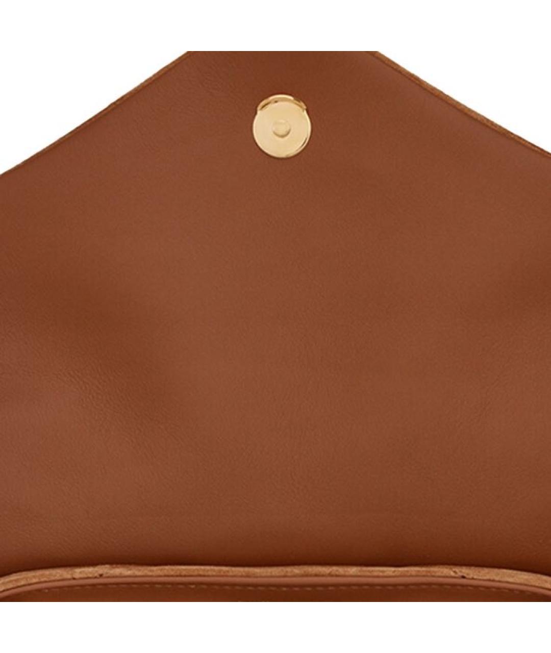 SAINT LAURENT Коричневая замшевая сумка через плечо, фото 4