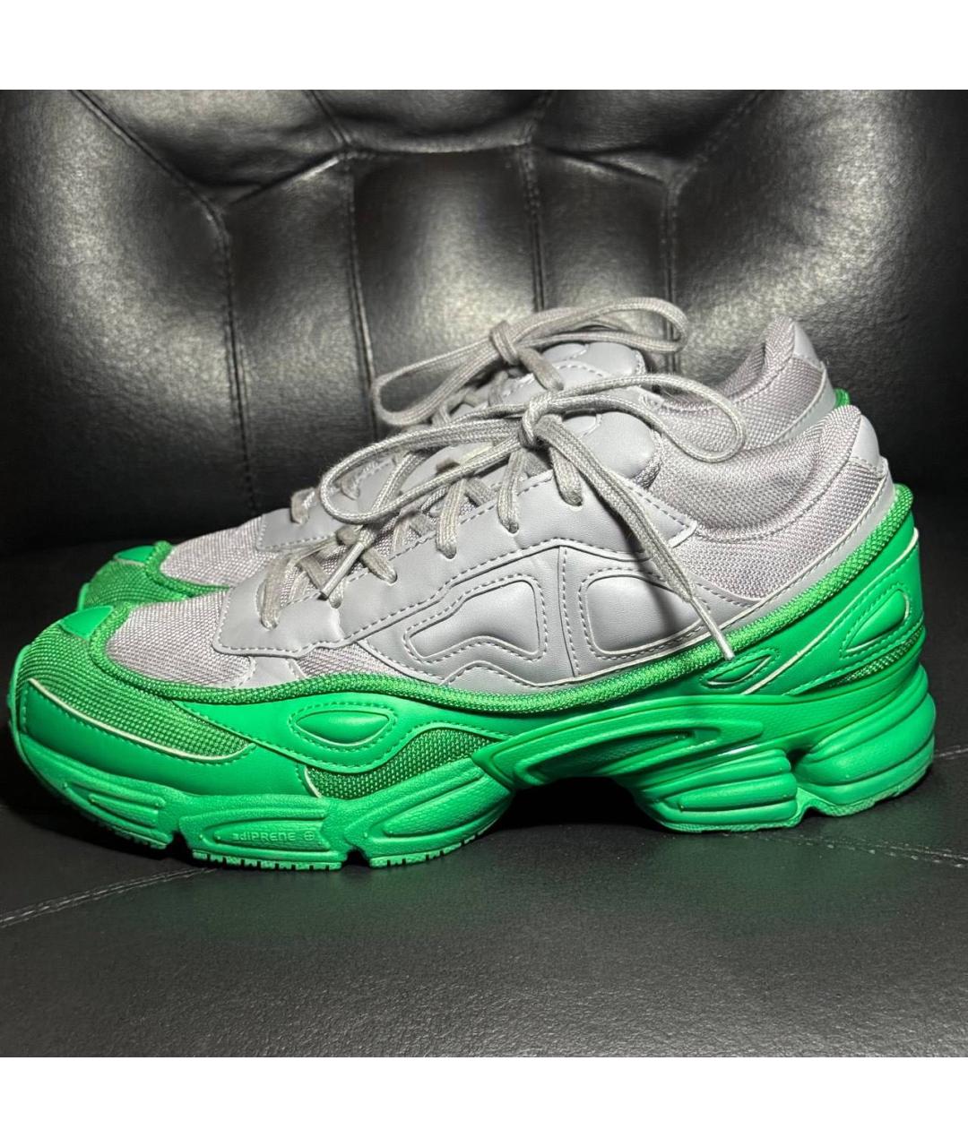 ADIDAS X RAF SIMONS Зеленые текстильные низкие кроссовки / кеды, фото 3