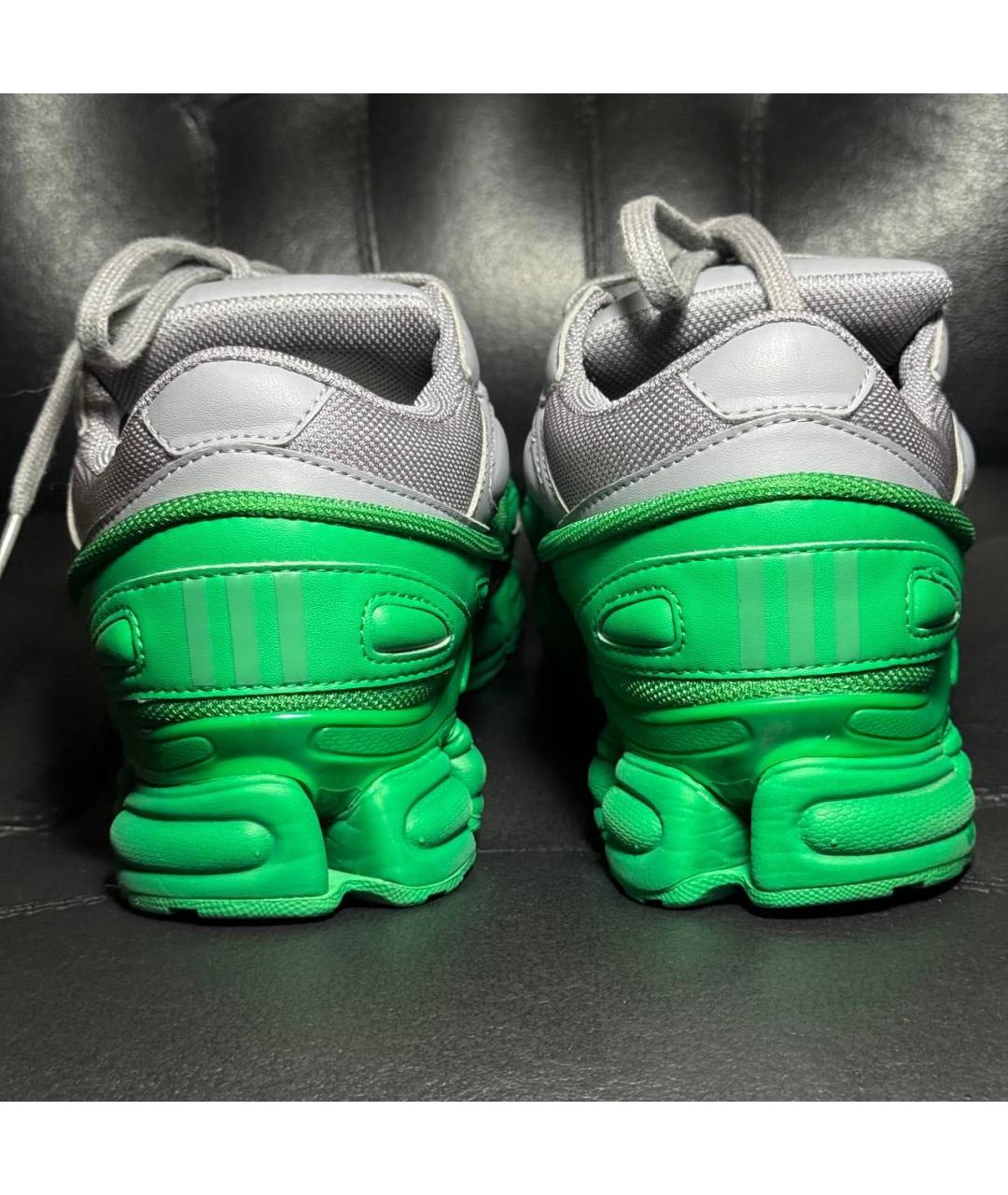 ADIDAS X RAF SIMONS Зеленые текстильные низкие кроссовки / кеды, фото 2