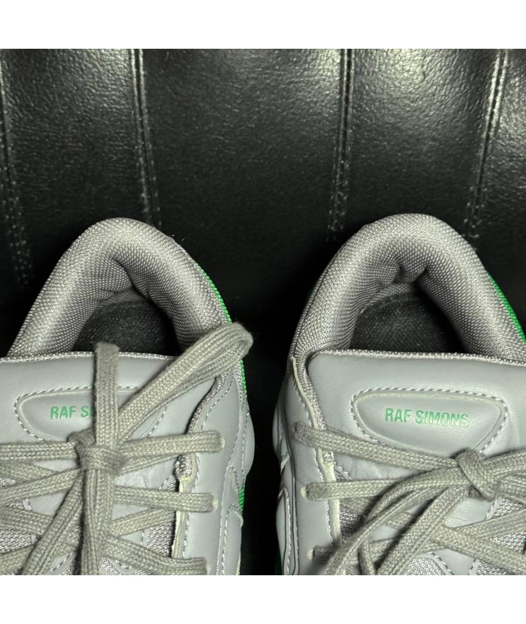 ADIDAS X RAF SIMONS Зеленые текстильные низкие кроссовки / кеды, фото 8