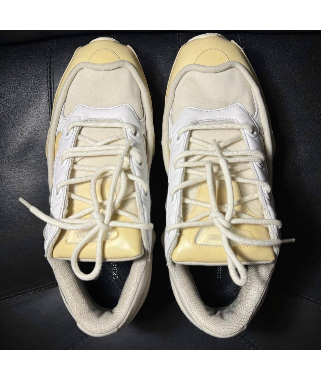 ADIDAS X RAF SIMONS Белые текстильные низкие кроссовки / кеды, фото 7