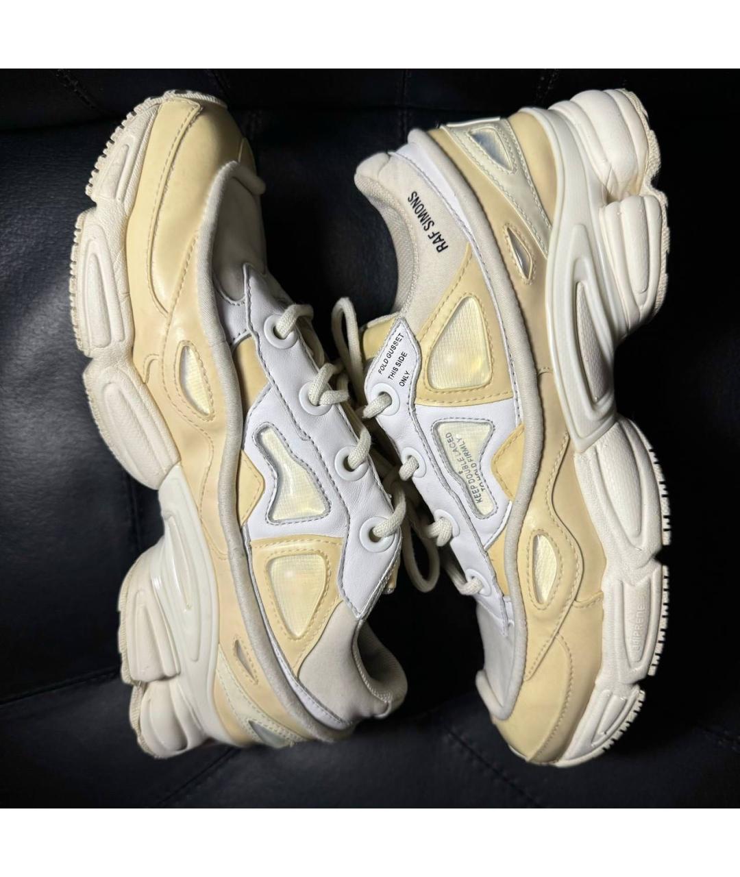 ADIDAS X RAF SIMONS Белые текстильные низкие кроссовки / кеды, фото 5