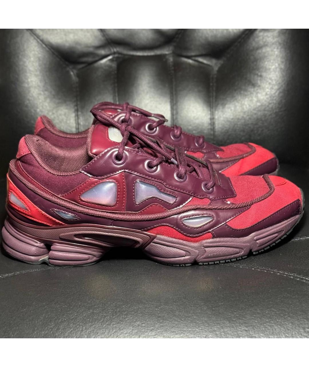 ADIDAS X RAF SIMONS Бордовые текстильные низкие кроссовки / кеды, фото 9