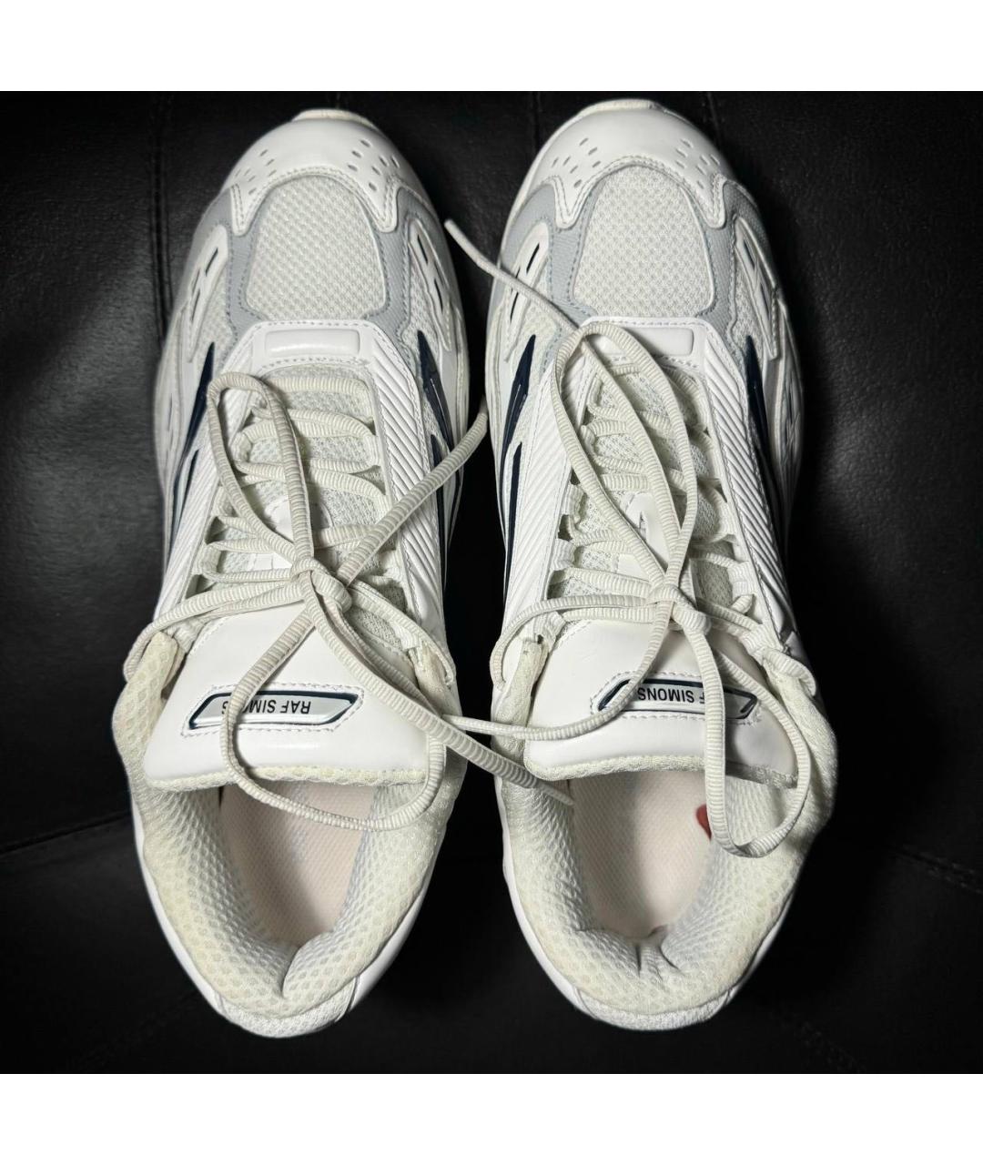 RAF SIMONS Белые текстильные низкие кроссовки / кеды, фото 7