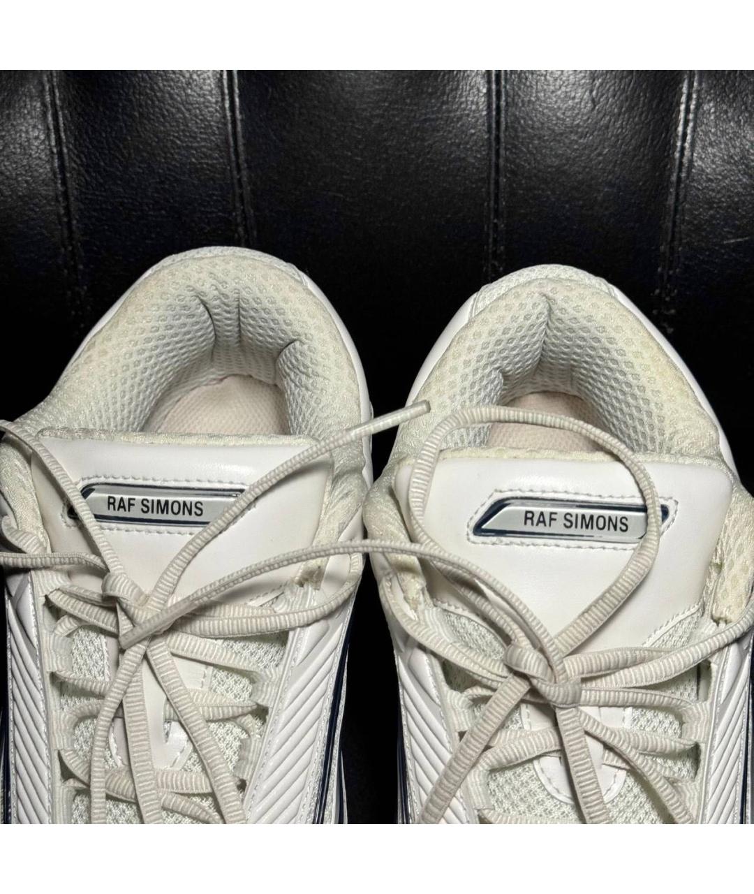 RAF SIMONS Белые текстильные низкие кроссовки / кеды, фото 8