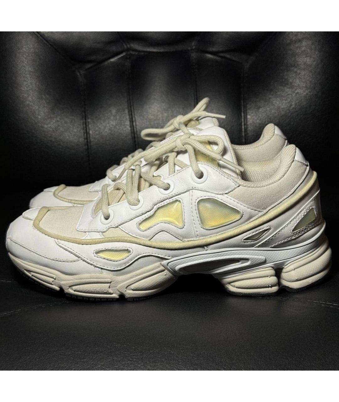 ADIDAS X RAF SIMONS Белые кожаные низкие кроссовки / кеды, фото 3